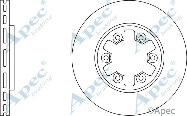 APEC BRAKING Тормозной диск DSK744